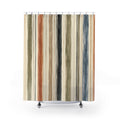 Sage Clay Blue Vertical Stripe Shower Curtain