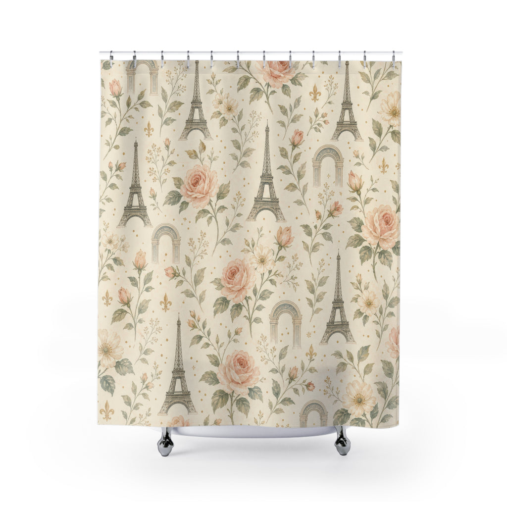 Paris Floral French Shower Curtain: Paris Floral Shower Curtai