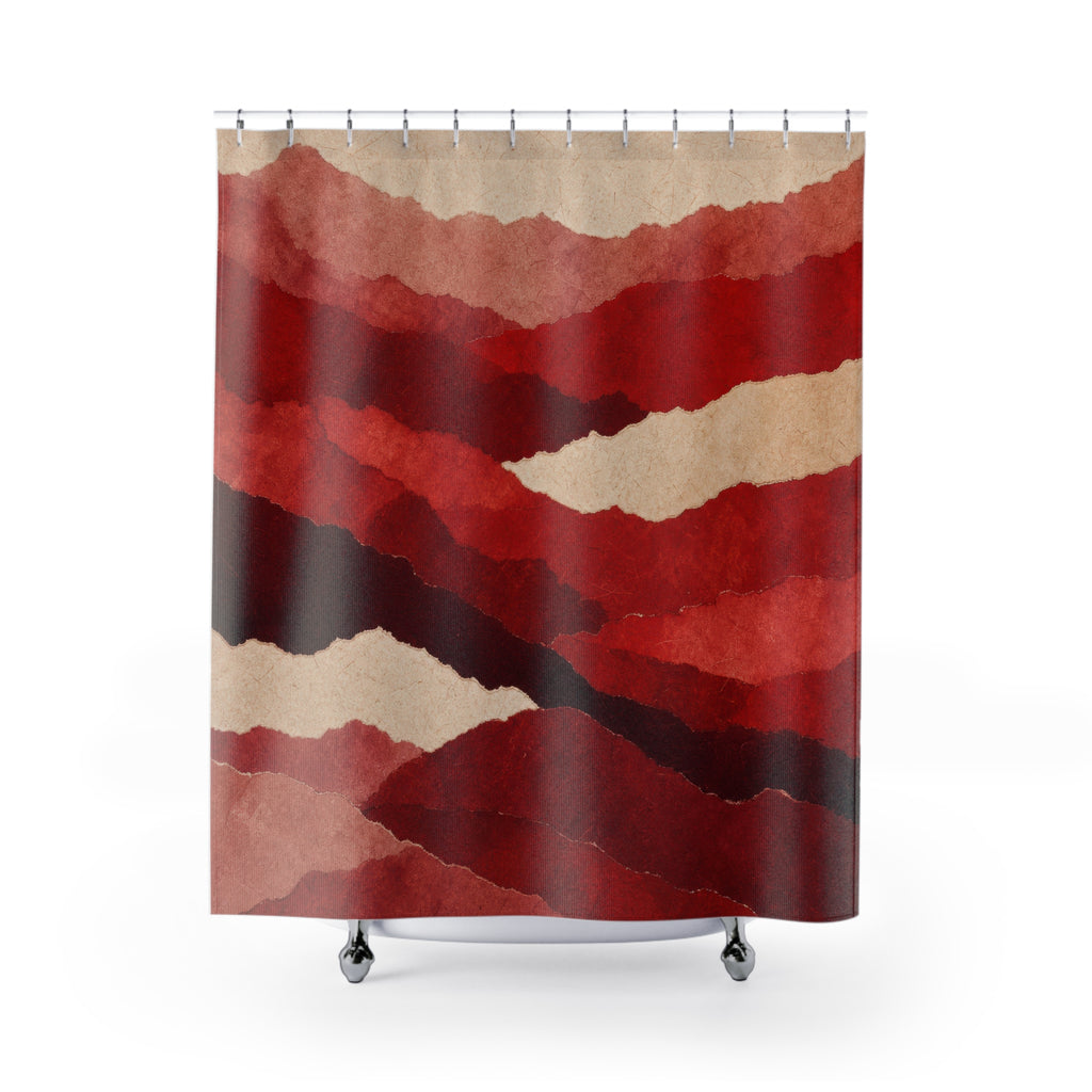 Red Stripe Shower Curtain