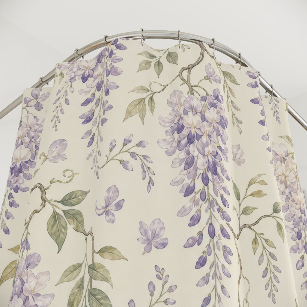 Wisteria Floral Lavender Shower Curtain