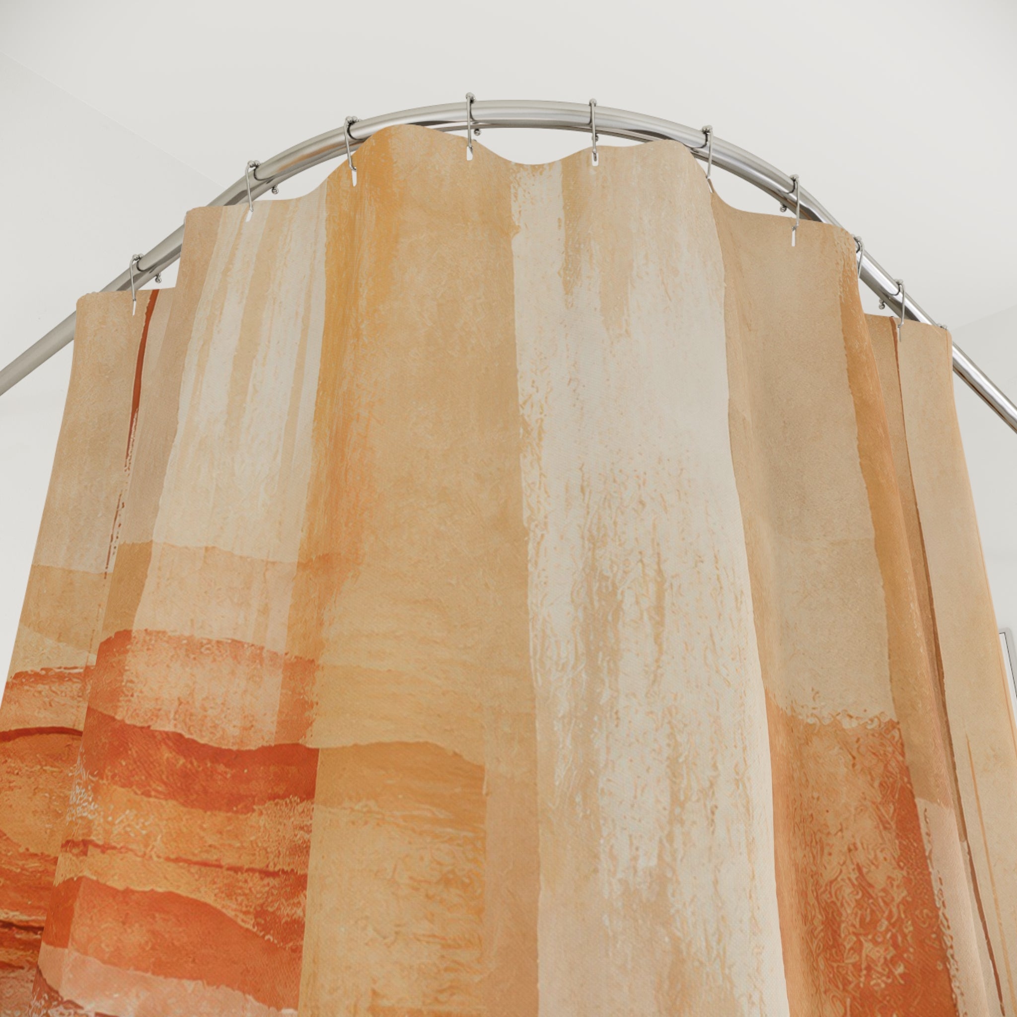 Rust Orange Mineral Shower Curtain