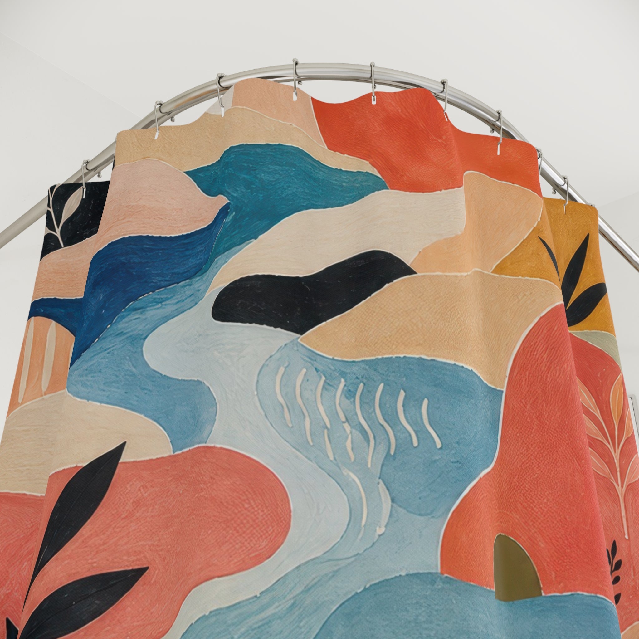 Paper Cut Sun Archipelago Shower Curtain