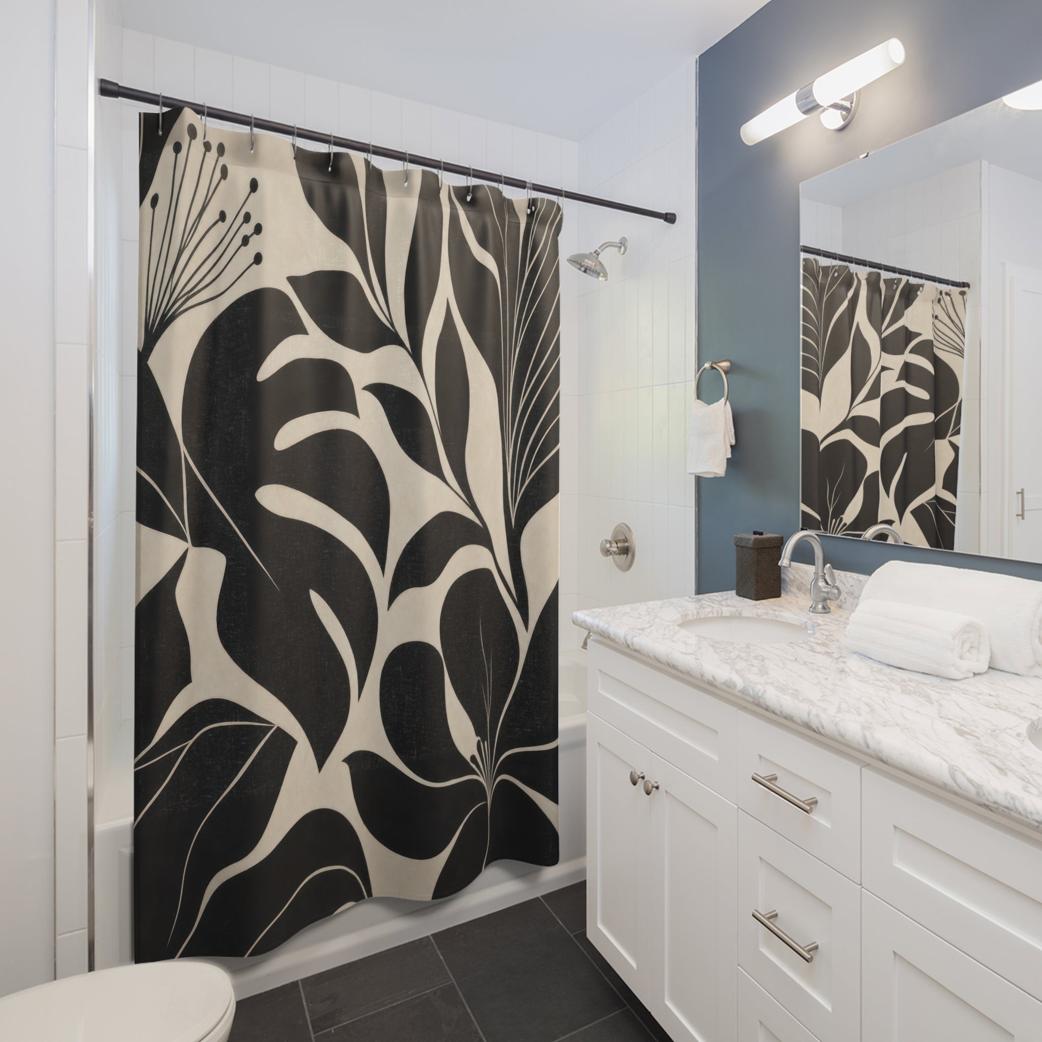 Tropical Leaf Shower Curtain