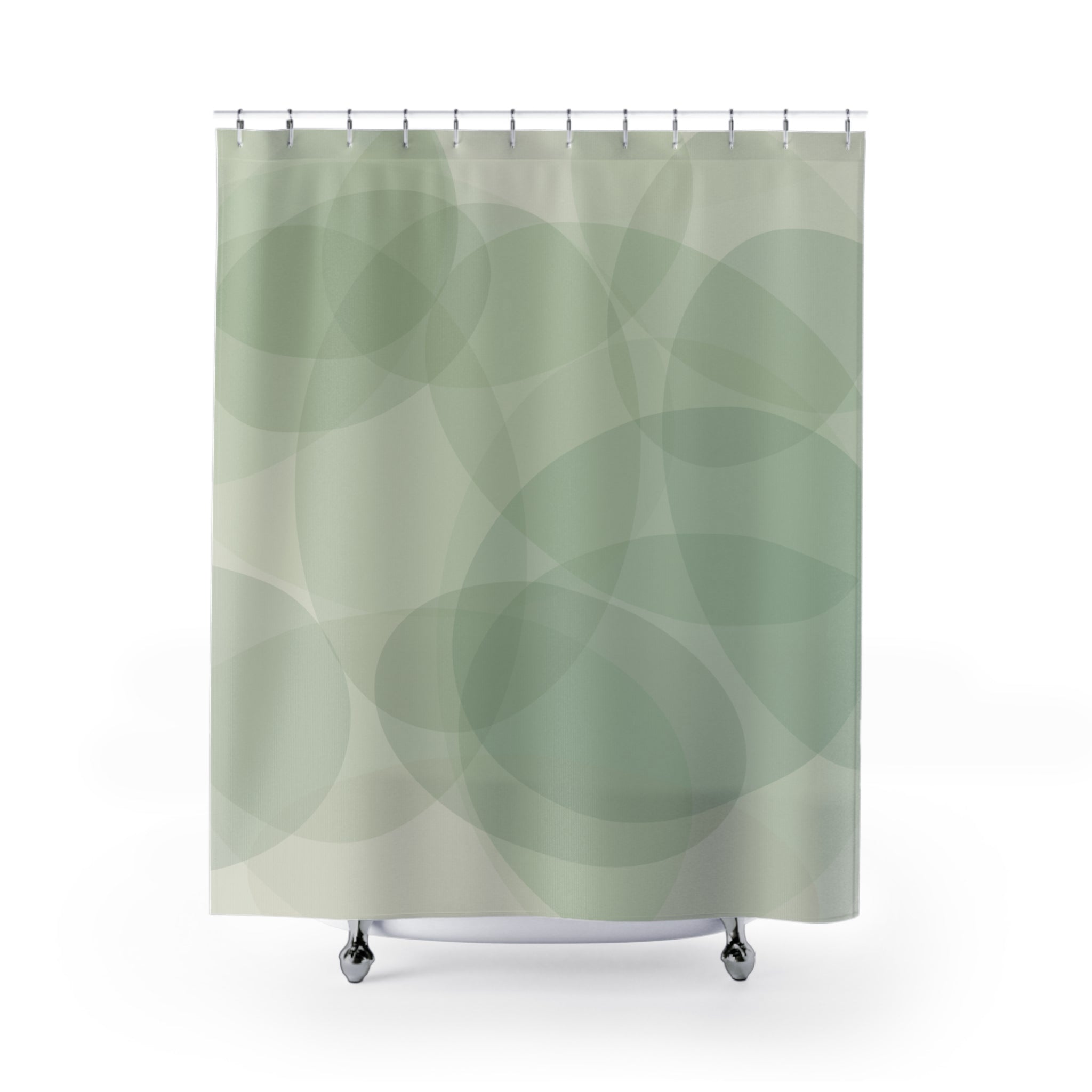 Sage Green Watercolor Shower Curtain