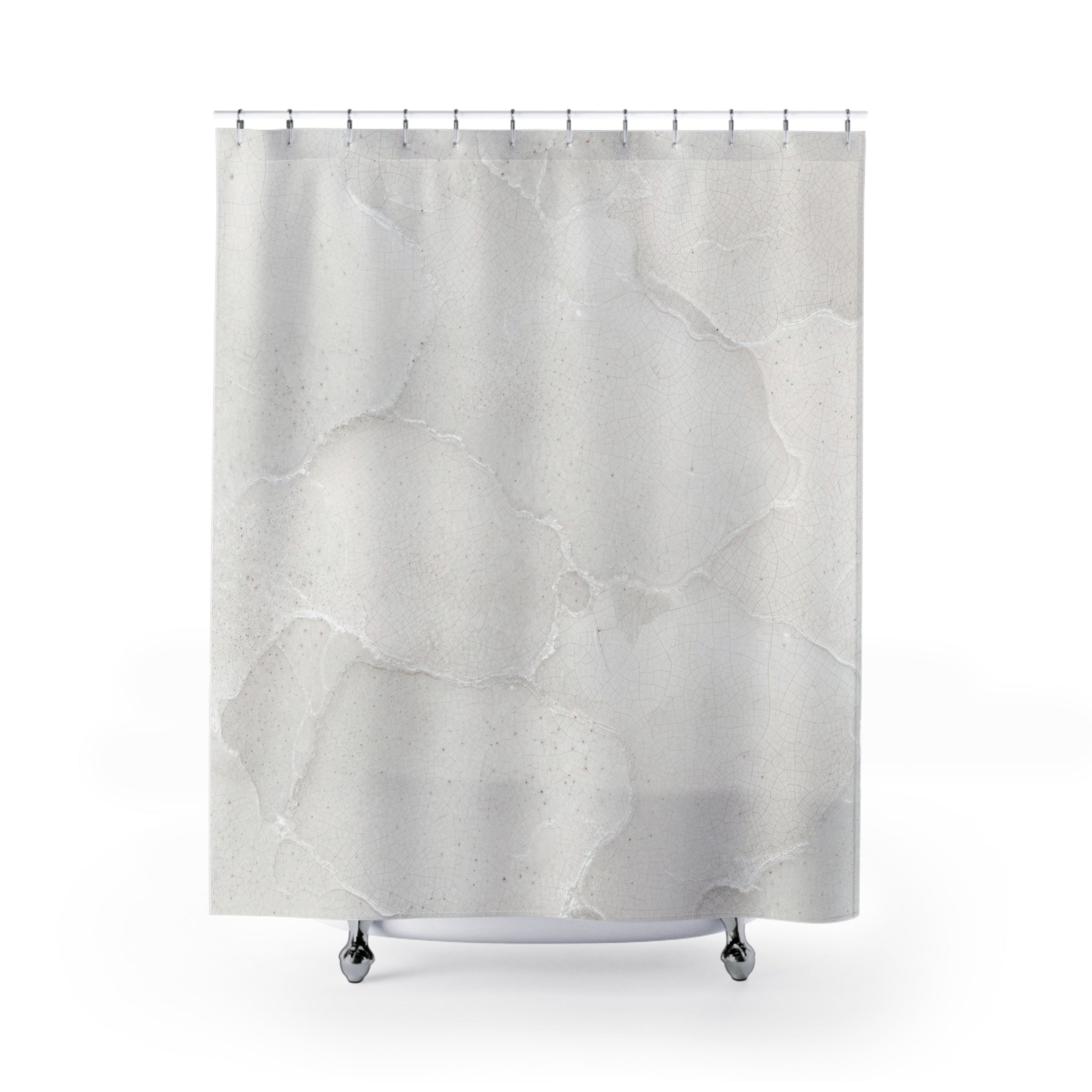 White Wabi Sabi Glaze Shower Curtain