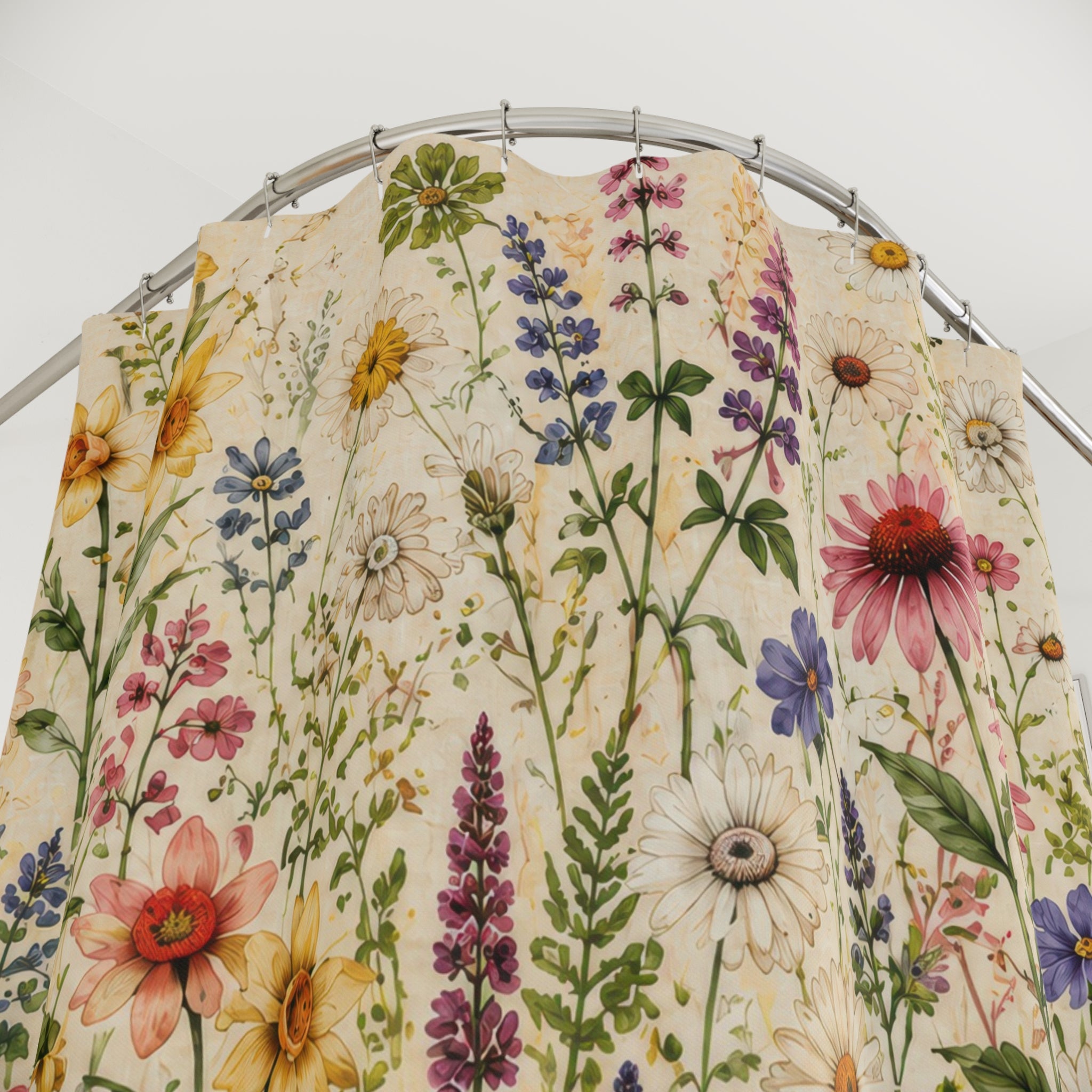 Floral Shower Curtain: Wildflower Botanical Garden