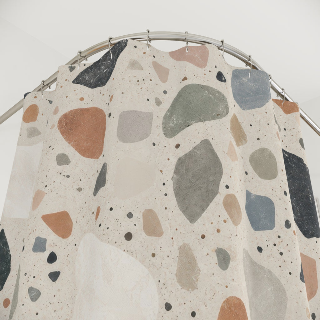 Multicolor Stone Chip Shower Curtain