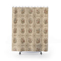 Vintage Floral Tile Shower Curtain