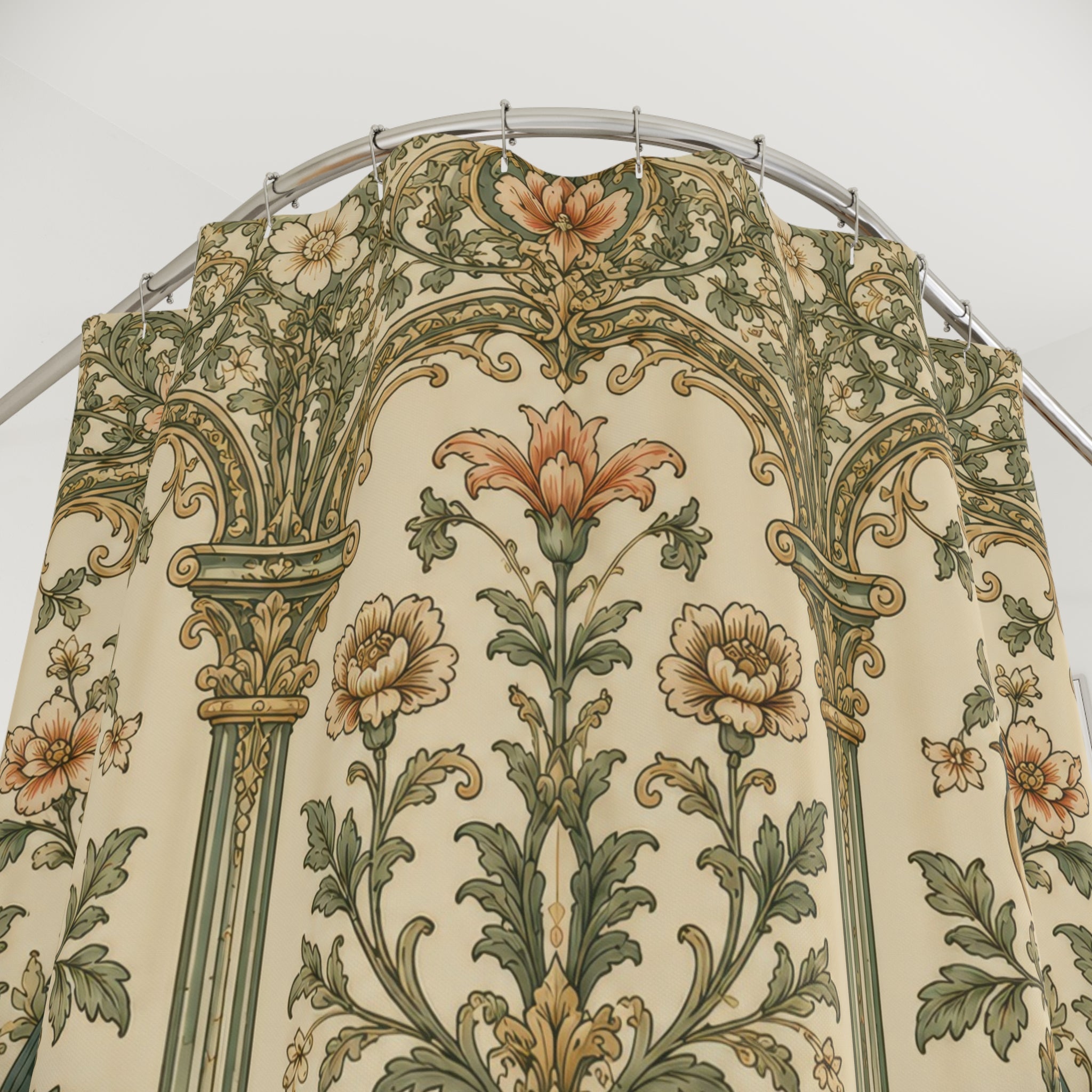 Edwardian Shower Curtain: Art Nouveau Birds