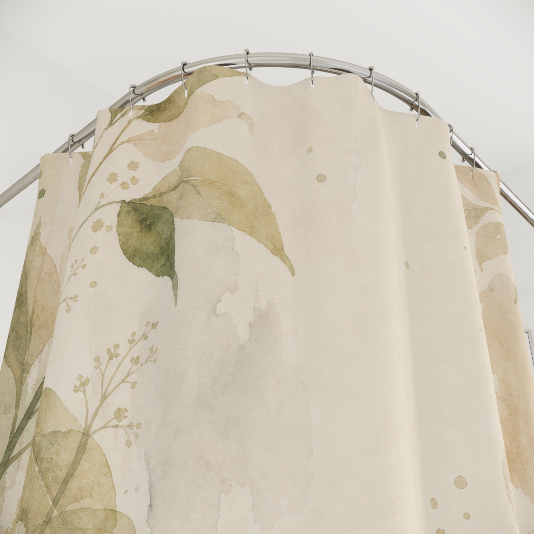 Snail Botanical Nature Shower Curtain