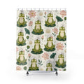 Frog Lily Pad Lotus Shower Curtain