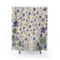Purple Violet Flower Botanical Shower Curtain