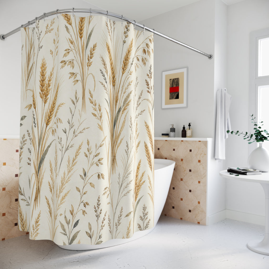 Wheat Grass Botanical Shower Curtain
