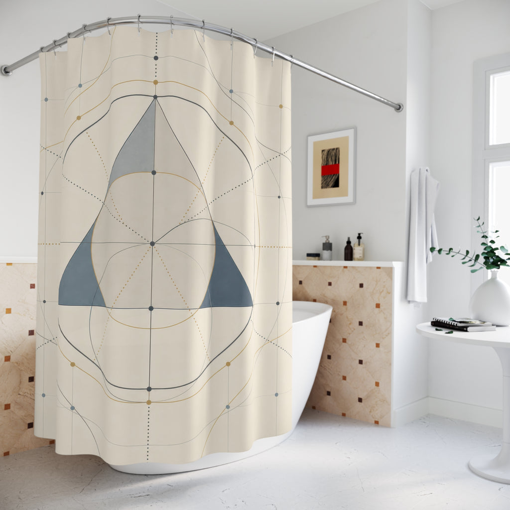 Math Geometric Shower Curtain