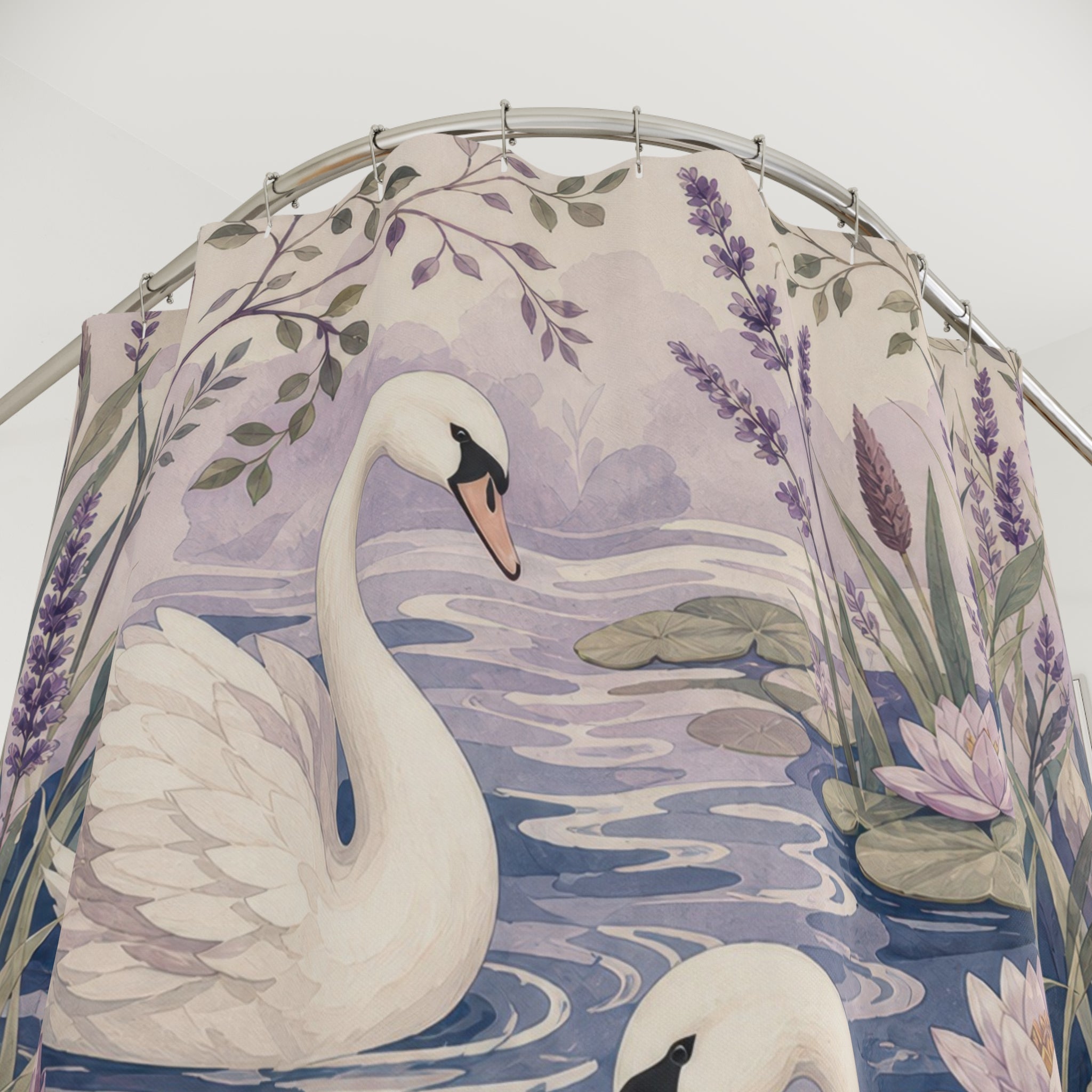 Unique Swan Shower Curtain