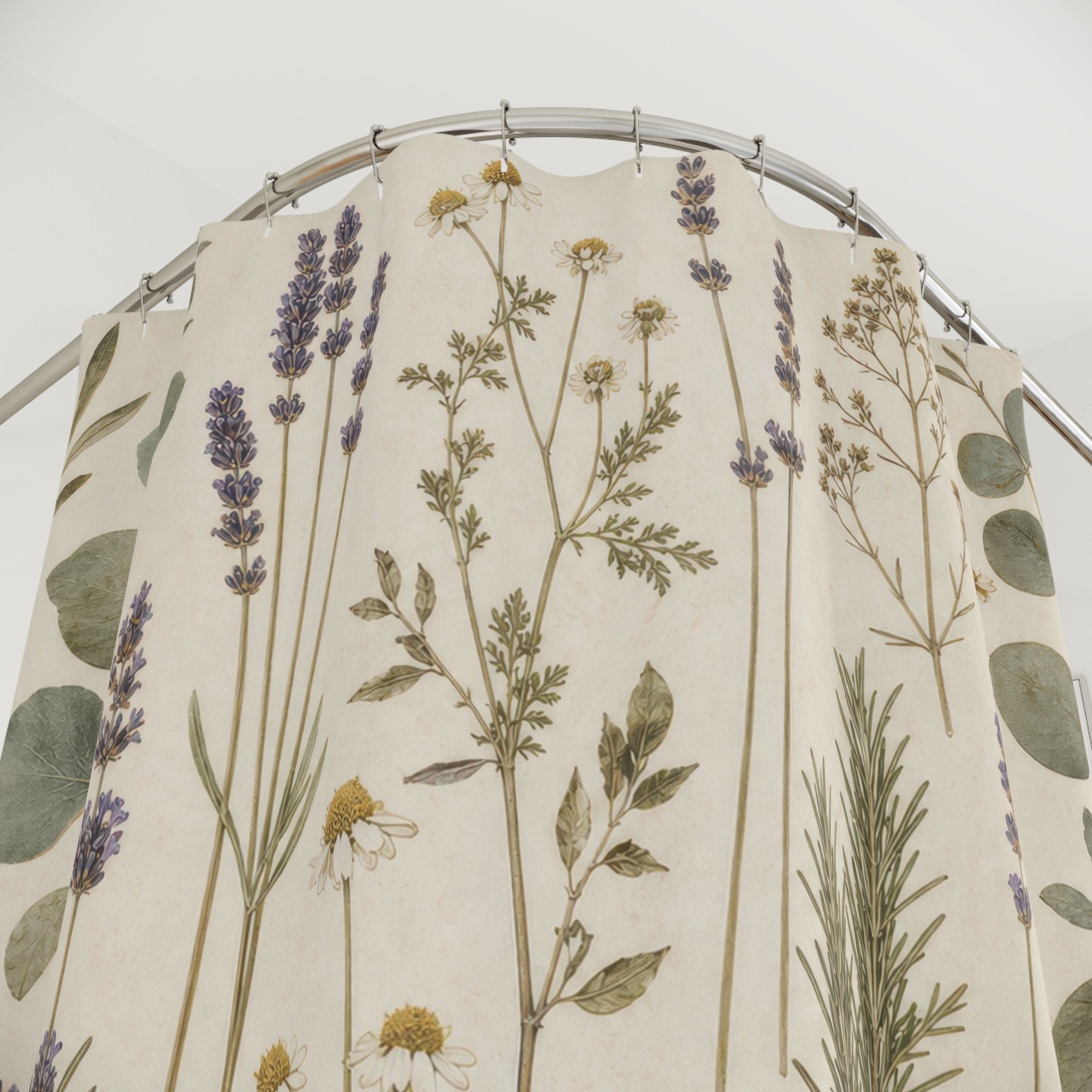 Lavender Eucalyptus Herb Shower Curtain