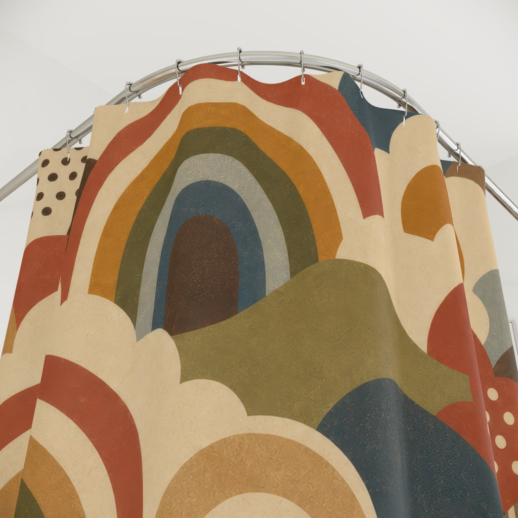 70s Arch Abstract Shower Curtain