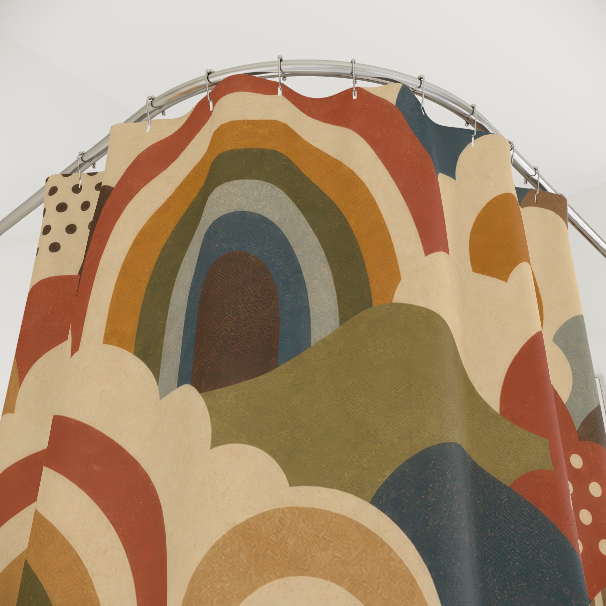 70s Arch Abstract Shower Curtain