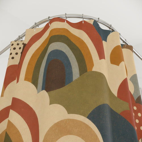70s Arch Abstract Shower Curtain