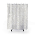 White Pearl Inlay Lattice Shower Curtain