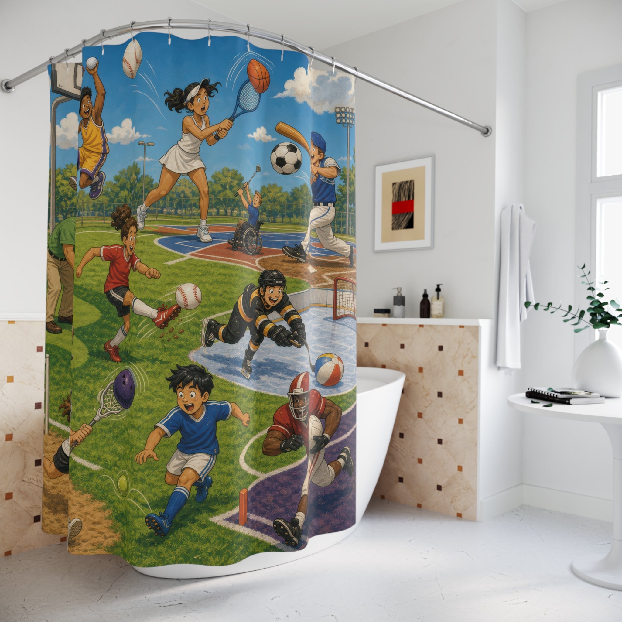 Unique Sports Shower Curtain