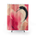 Hot Pink Watercolor Floral Shower Curtain