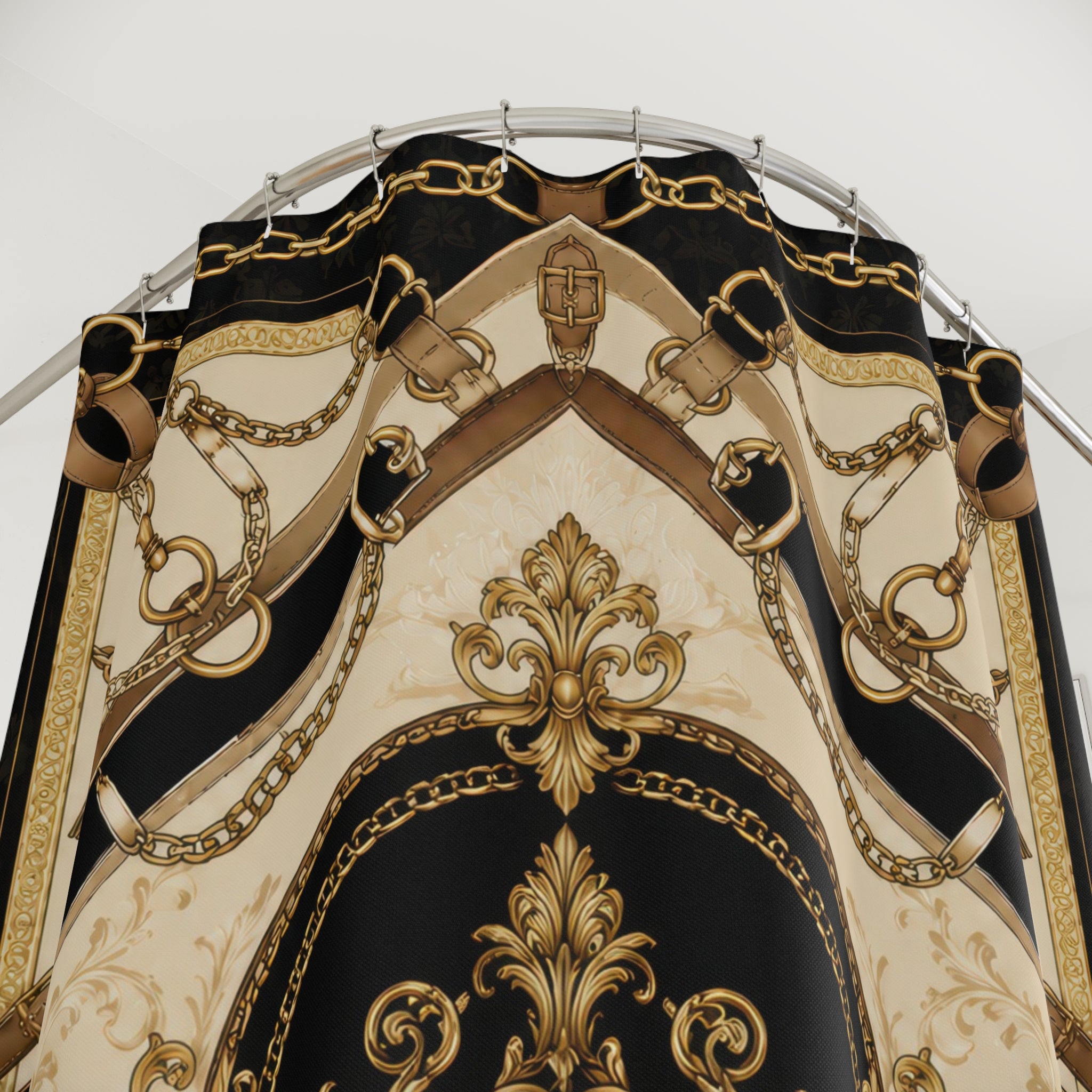 Designer Shower Curtain: Baroque Equestrian