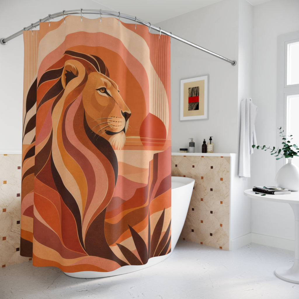 Desert Sunset Animal Profile Shower Curtain