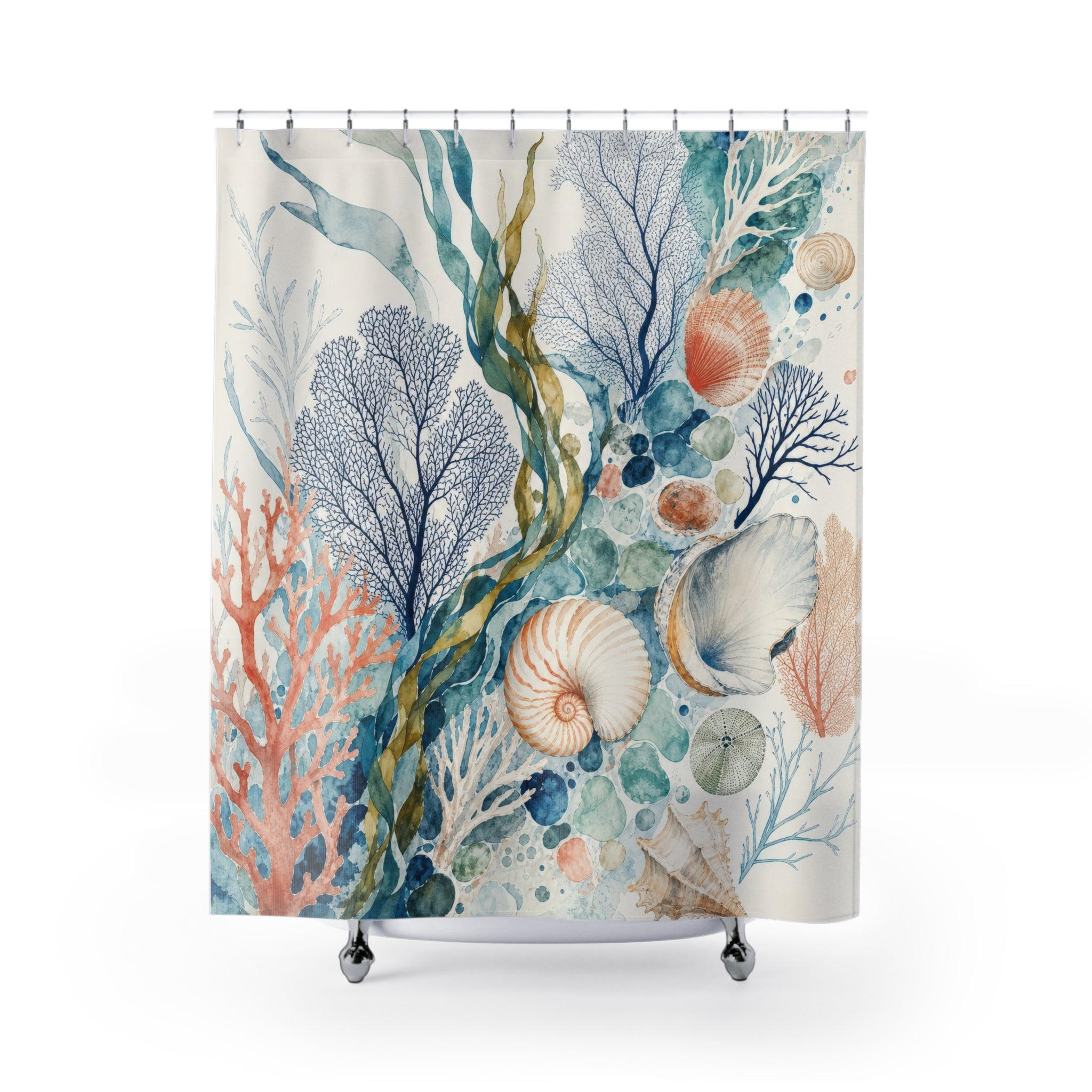 Coastal Tidepool Botanica Shower Curtain