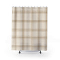 Neutral Plaid Check Shower Curtain