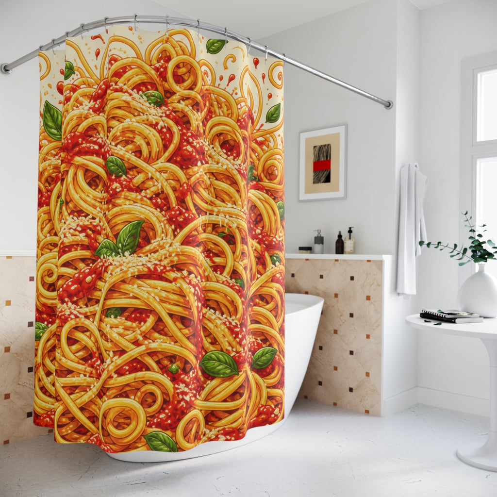 Unique Funny Spaghetti Shower Curtain