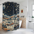 Kids Moon Shower Curtain – Navy Rover Adventure