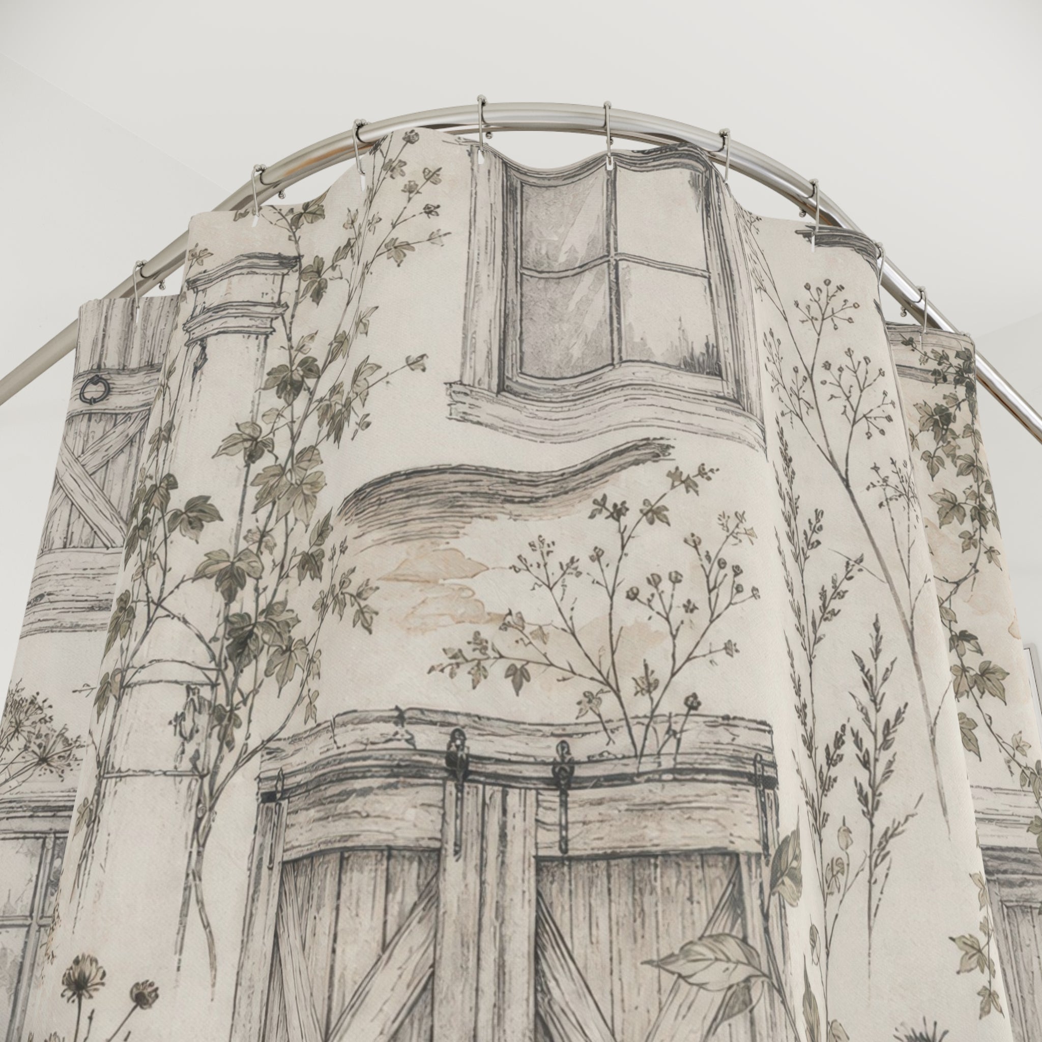 Architectural Farmhouse Shower Curtain