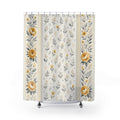 Gray Yellow Floral Shower Curtain: Gray Yellow Shower Curtain