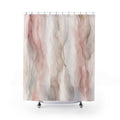 Blush Gray Abstract Marble Shower Curtain
