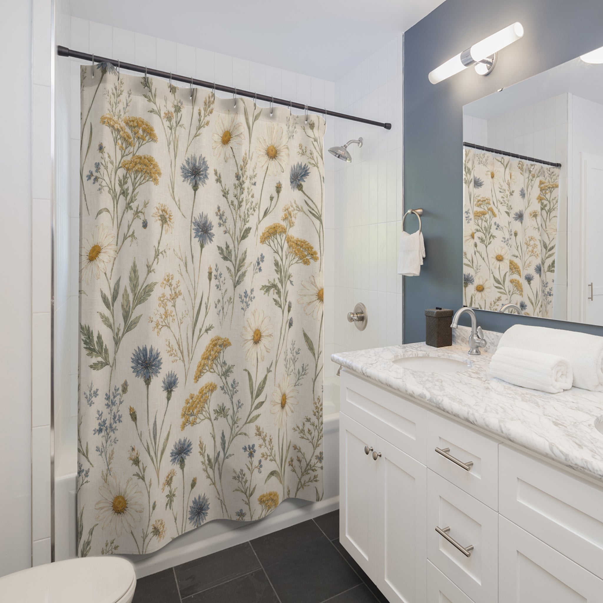 Rustic Wildflower Shower Curtain