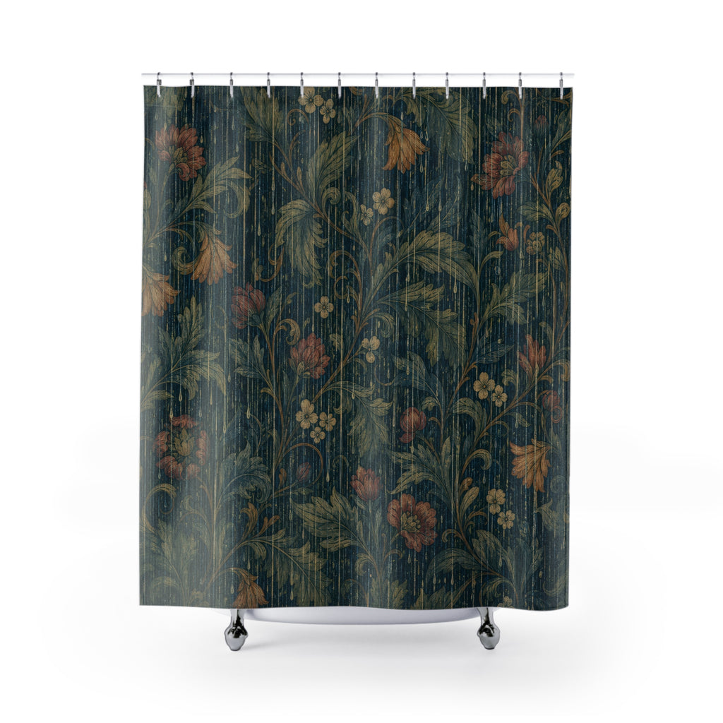 Arts and Crafts Rain Print Shower Curtain