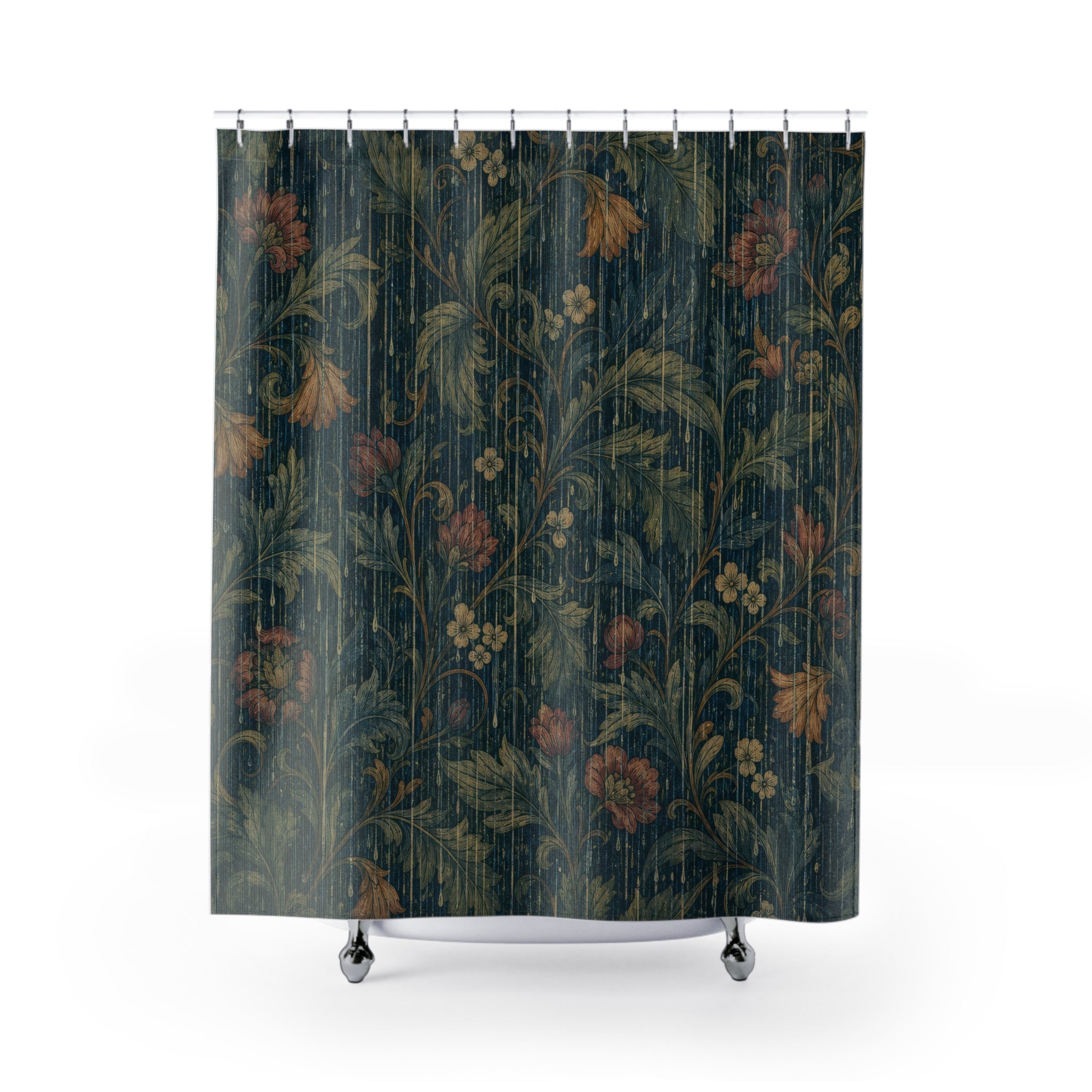 Arts and Crafts Rain Print Shower Curtain