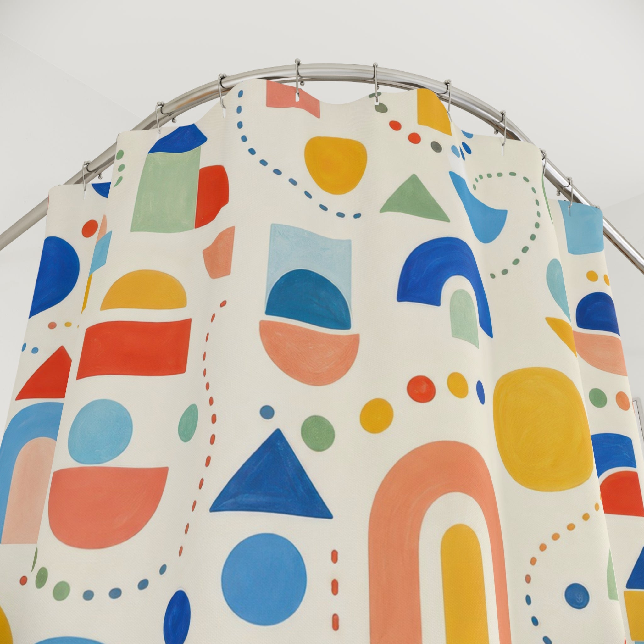Kids Geometric Shower Curtain