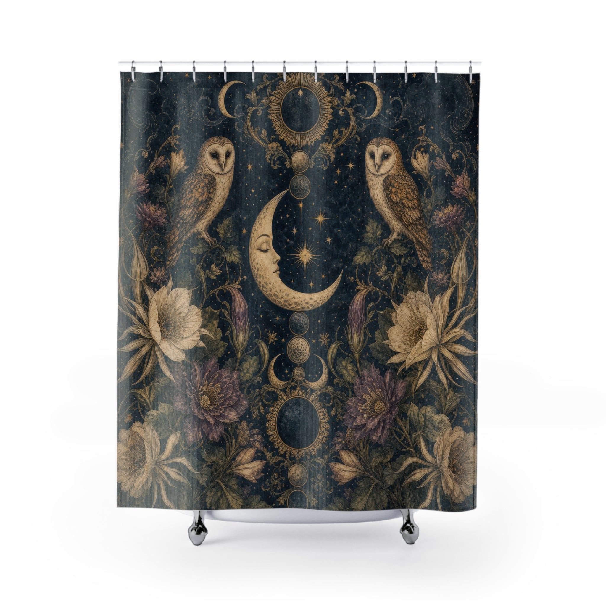 Celestial Moon Shower Curtain
