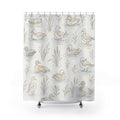 Minimal Line Art Duck Shower Curtain