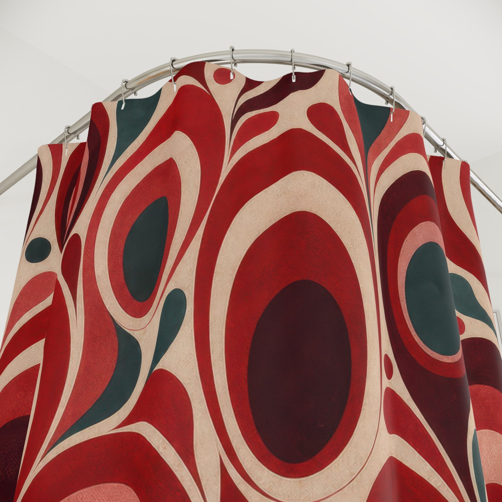 Red Paisley Shower Curtain