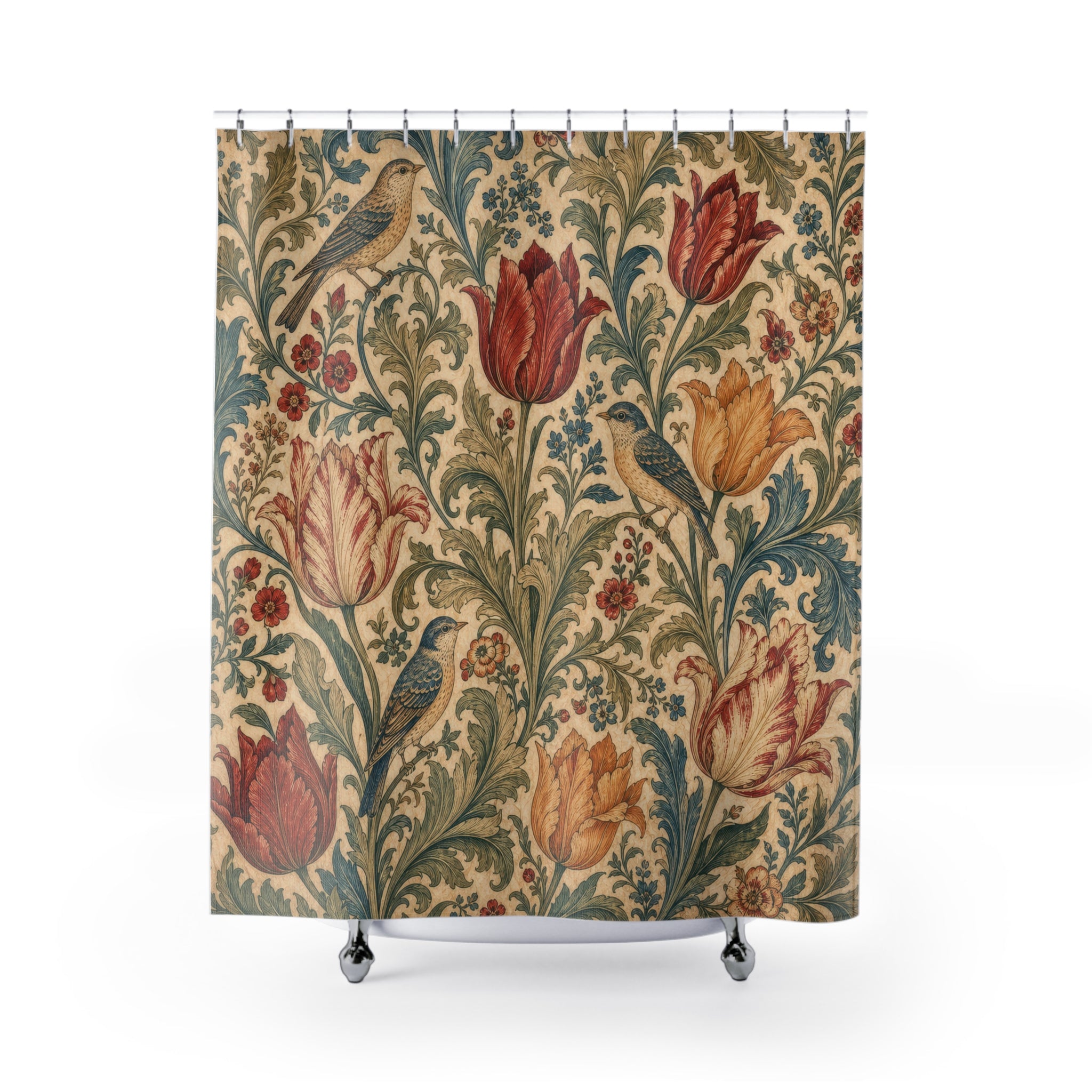Arts and Crafts Tulip Shower Curtain