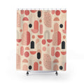 Mid Century Modern Pink Shower Curtain