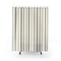 Grey Ticking Stripe Shower Curtain