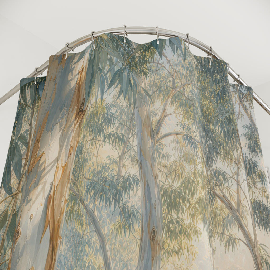 Eucalyptus Grove Silver Leaves Shower Curtain