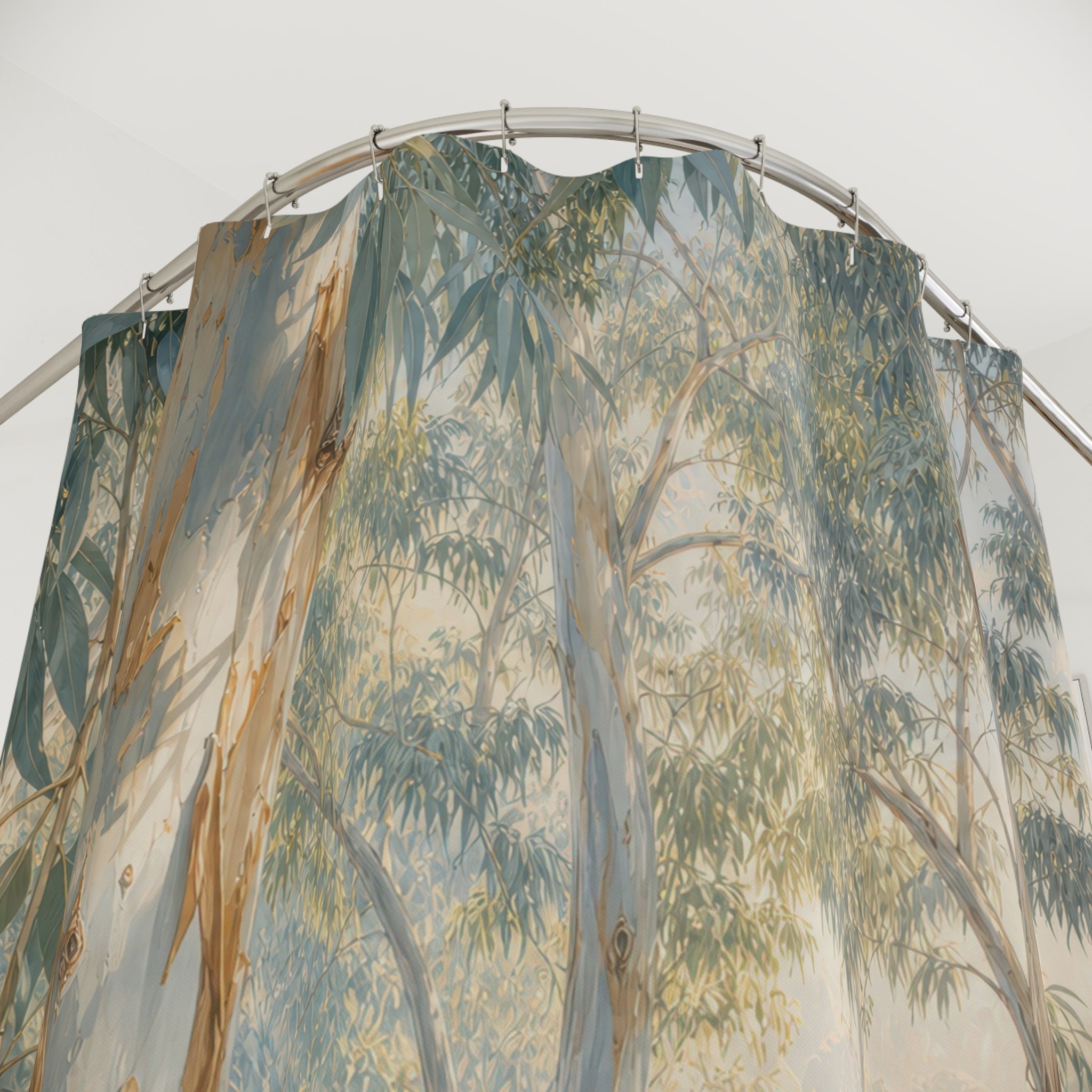 Eucalyptus Grove Silver Leaves Shower Curtain