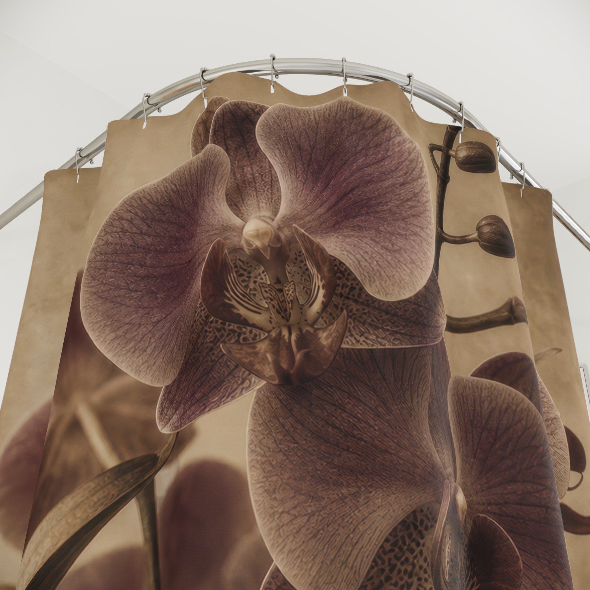 Vintage Orchid Photo Shower Curtain