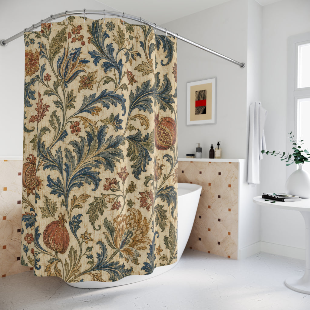 Painterly Jacobean Shower Curtain