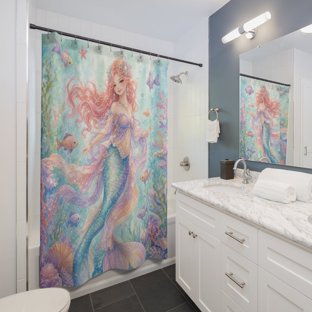Pastel Coral Reef Shower Curtain